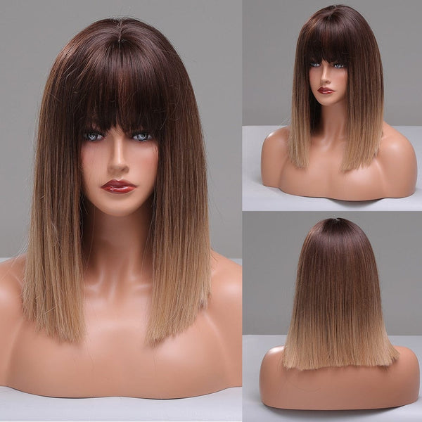 Stylonic Fashion Boutique Synthetic Wig Brown and Blonde Bob Hair