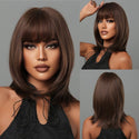 Stylonic Fashion Boutique Synthetic Wig Brown Synthetic Bob Wig Brown Synthetic Bob Wig | Brown Wigs | Stylonic Fashion Boutique