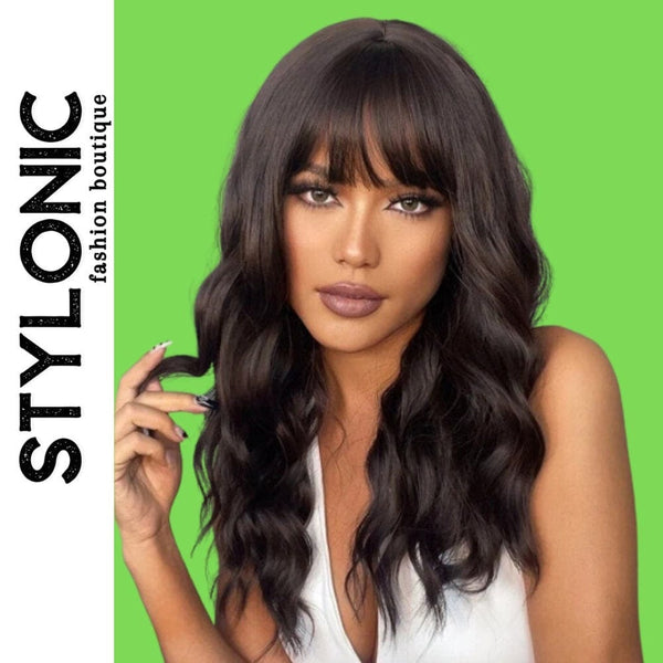 Stylonic Fashion Boutique Synthetic Wig Brown Wavy Wig Brown Wavy Wig - Stylonic Wigs