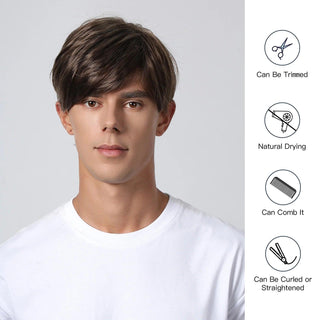  Pixie Cut Brown Wigs for Men