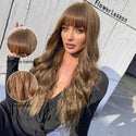 Stylonic Fashion Boutique Synthetic Wig Brown Wig With Bangs Brown Wig With Bangs - Stylonic Fashion Boutique