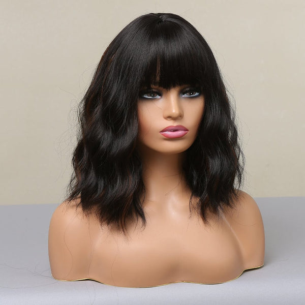 Stylonic Fashion Boutique Synthetic Wig Brown Wig with Hightlights Brown Wig with Hightlights - Stylonic Fashion Boutique