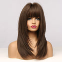 Stylonic Fashion Boutique Synthetic Wig Brunette Wig with Fringe Brunette Wig with Fringe - Stylonic Fashion Boutique