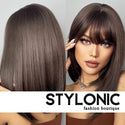 Stylonic Fashion Boutique Synthetic Wig Brunette Wig with Fringe Brunette Wig with Fringe - Stylonic Fashion Boutique