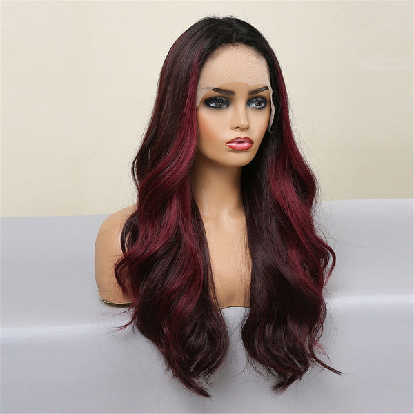 Stylonic Fashion Boutique Lace Front Synthetic Wig Burgundy Lace Front Wig Burgundy Lace Front Wig - Stylonic