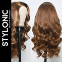 Stylonic Fashion Boutique Human Hair Wig Chocolate Brown with Blonde Highlight Wig Chocolate Brown with Blonde Highlight Wig - Stylonic Wigs