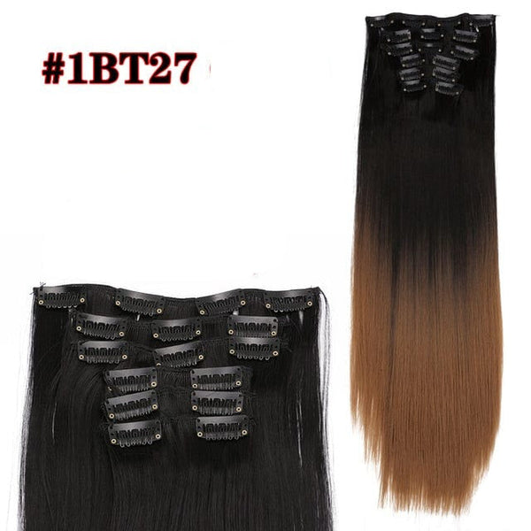 Stylonic Fashion Boutique Hair Extensions color1BT27 / 22inches Clip-on Hair Extensions
