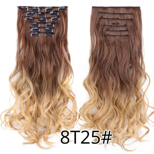 Stylonic Fashion Boutique Hair Extensions curly 8T25 / 22inches Clip-on Hair Extensions