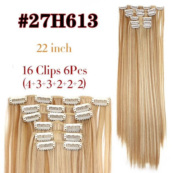 Stylonic Fashion Boutique Hair Extensions color27H613 / 22inches Clip-on Hair Extensions