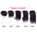 Stylonic Fashion Boutique Hair Topper Human Hair Topper For Women Straight 3 Clips Human Hair Topper For Women Straight 3 Clips - Stylonic