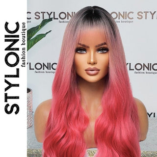 Stylonic Fashion Boutique EM6026 Cosplay Rose Pink Hair Wig