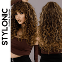 Stylonic Fashion Boutique Synthetic Wig Curly Brown Hair with Highlights Curly Brown Hair with Highlights - Stylonic Fashion Boutique