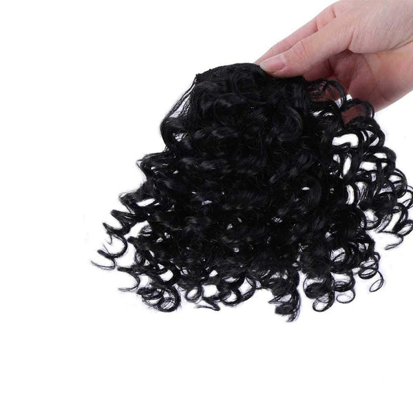 Stylonic Fashion Boutique Hair Extensions Curly Clip On Bangs Curly Clip On Bangs - Stylonic Fashion Boutique