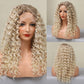 Curly blond wig