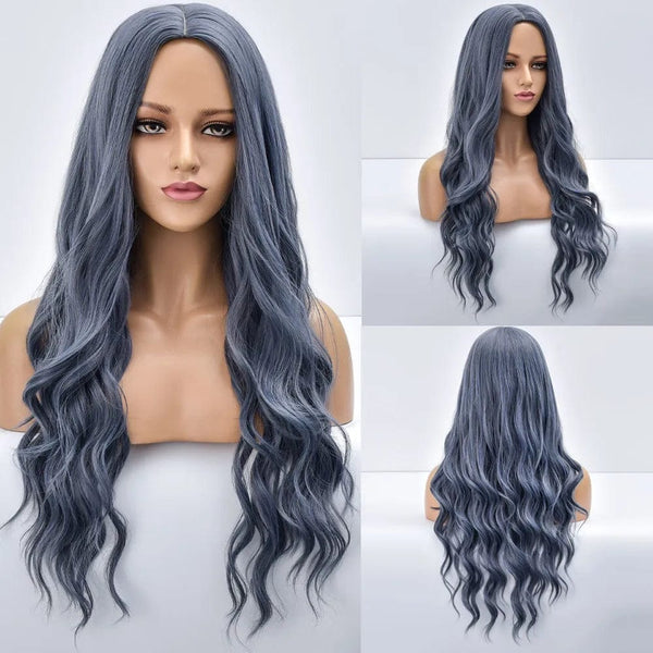 Stylonic Fashion Boutique Synthetic Wig TB20051-3 Cyan Grey Wig Cyan Grey Wig - Stylonic Premium Wigs