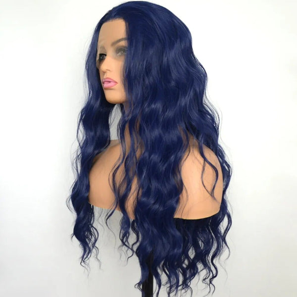Stylonic Fashion Boutique Dark Blue Synthetic Lace Front Loose Curly Wig