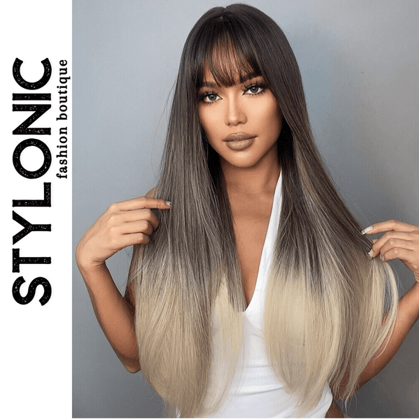 Stylonic Fashion Boutique Synthetic Wig Dark Brown Ombre Wig Dark Brown Ombre Wig - Stylonic Fashion Boutique