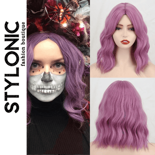 Stylonic Fashion Boutique Synthetic Wig T1B/613 Dark Violet Purple Wig Dark Violet Purple Wig - Stylonic Fashion Wigs