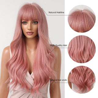 Stylonic Fashion Boutique Synthetic Wig Dusky Pink Wig Dusky Pink Wig - Stylonic Wigs