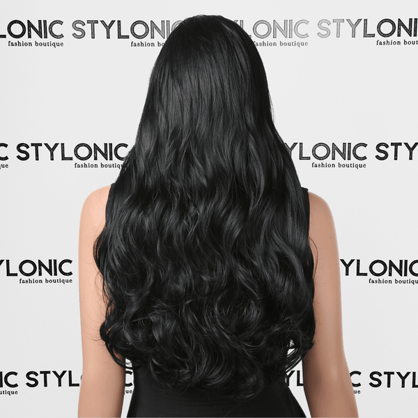 easy wear black wig no lace