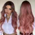 Stylonic Fashion Boutique Lace Front Synthetic Wig Front Lace Pink Wig Front Lace Pink Wig - Stylonic Wigs