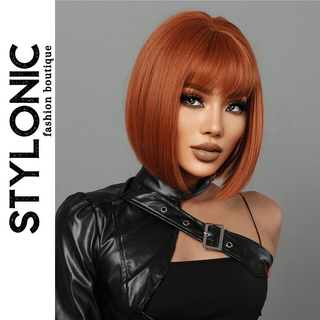 Stylonic Fashion Boutique Synthetic Wig Ginger Bob Wig Wigs - Ginger Bob Wig | Red Wigs | Stylonic Fashion Boutique