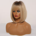Stylonic Fashion Boutique Synthetic Wig Golden Blonde Wig with Bangs Golden Blonde Wig with Bangs - Stylonic Wigs
