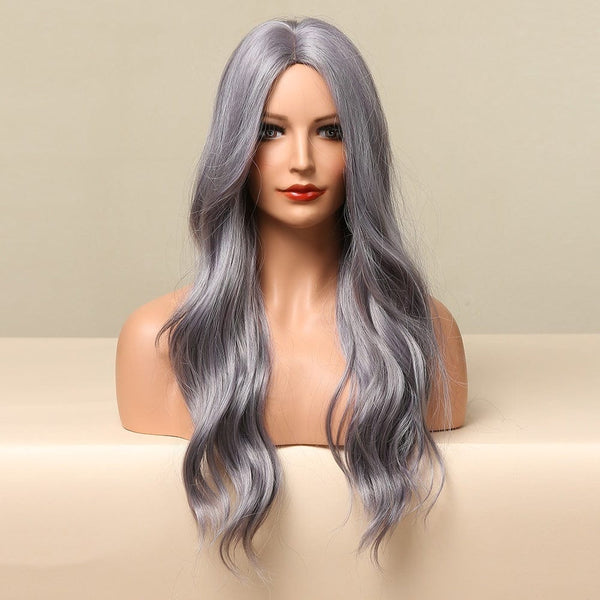 Stylonic Fashion Boutique Synthetic Wig Gray Wavy Wig Gray Wavy Wig - Stylonic Fashion Boutique
