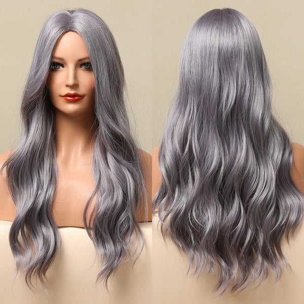 Stylonic Fashion Boutique Synthetic Wig Gray Wavy Wig Gray Wavy Wig - Stylonic Fashion Boutique