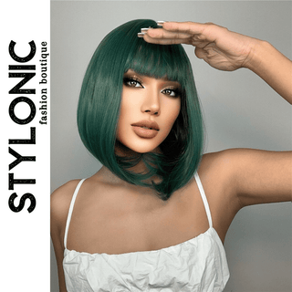 Stylonic Fashion Boutique Synthetic Wig Green Bob Wig Green Bob Wig - Stylonic Wigs