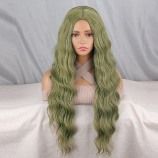 Stylonic Fashion Boutique Green synthetic wig with long wave