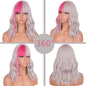 Stylonic Fashion Boutique Synthetic Wig Grey and Pink Wig Grey and Pink Wig - Stylonic Wigs