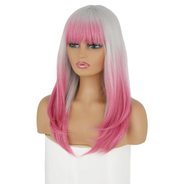 Pink Bangs Wig