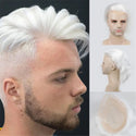 Stylonic Fashion Boutique Toupee Hair Wig for Men Human Hair White Wigs - Stylonic Wigs