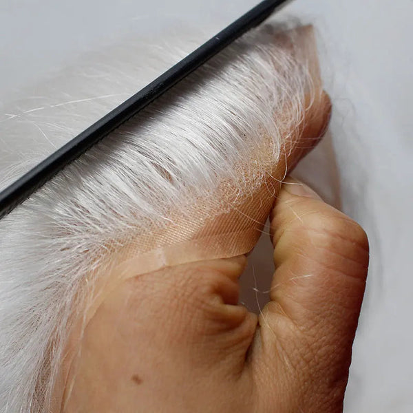 Stylonic Fashion Boutique Toupee Hair Wig for Men Human Hair White Wigs - Stylonic Wigs