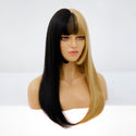Stylonic Fashion Boutique Synthetic Wig Half Black Gold Party Cosplay Wig Half Black Gold Party Cosplay Wig - Stylonic Wigs