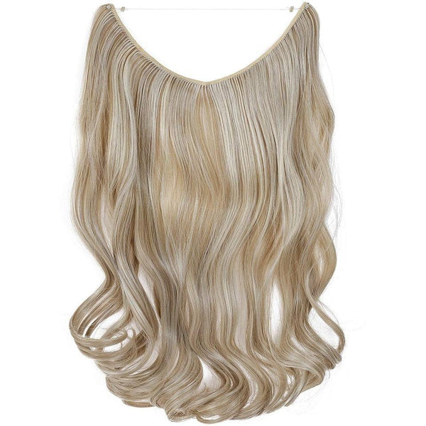 Silver and Blonde Halo Hair Extensions