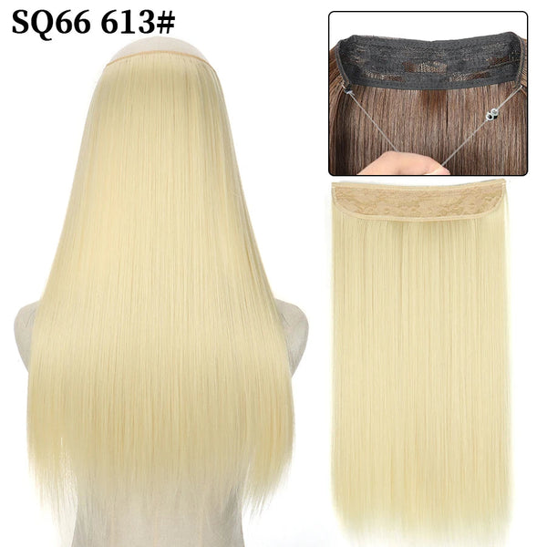 Stylonic Fashion Boutique Hair Extensions SQ66 613 / 16inches Halo Hair Extension Halo Hair Extension - Stylonic Wigs