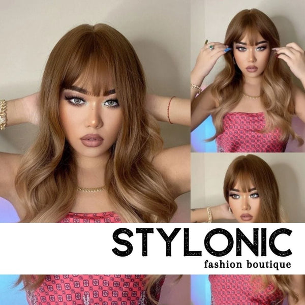 Stylonic Fashion Boutique Synthetic Wig Honey Brown Wig Honey Brown Wig - Stylonic Fashion Boutique