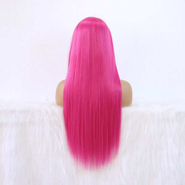 Stylonic Fashion Boutique Synthetic Wig Hot Pink Straight Lace Front Wig Hot Pink Straight Lace Front Wig - Stylonic Wigs