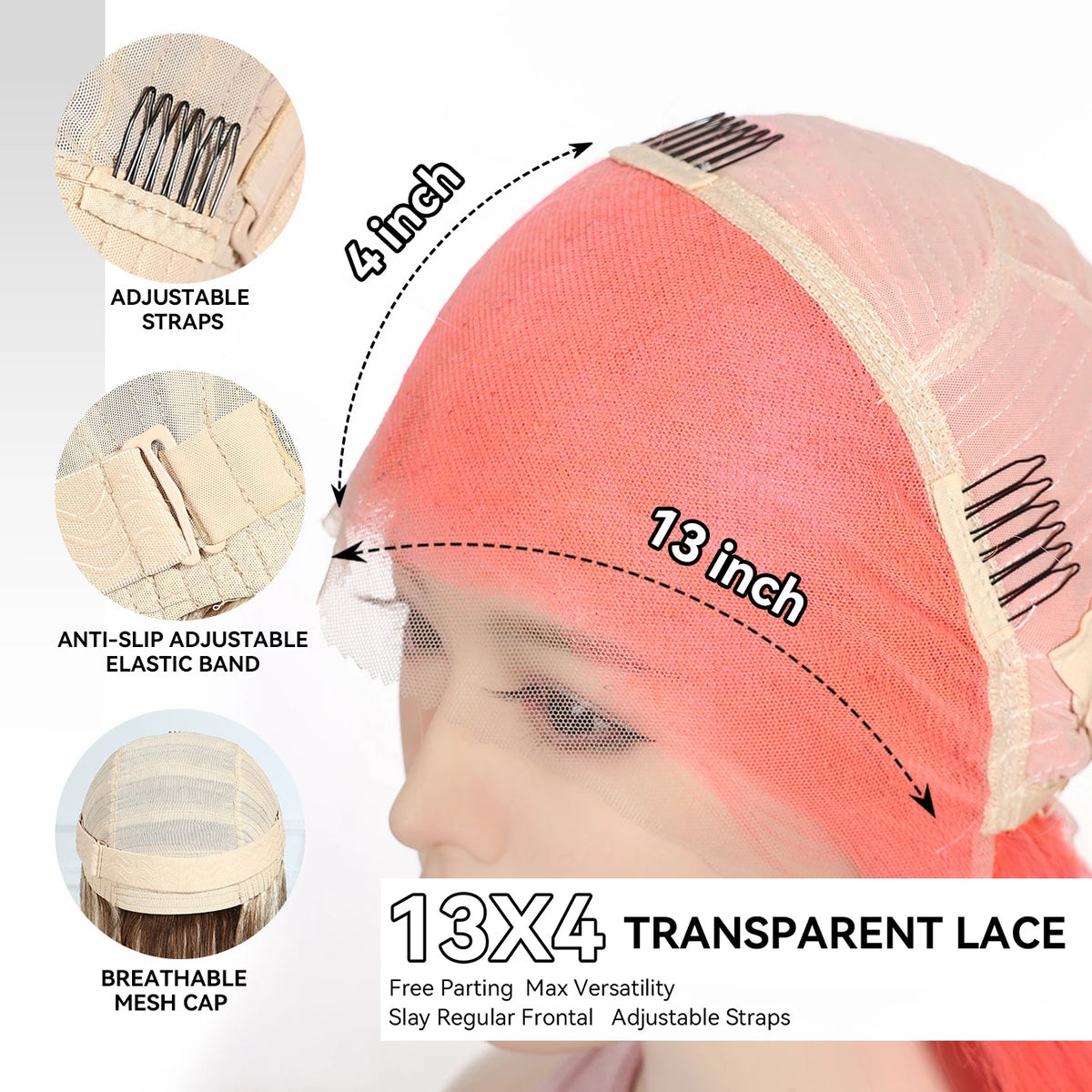hot pink human hair wig