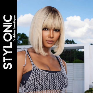 Stylonic Fashion Boutique Human Hair Wig 10inches Human Blonde Hair Wigs Human Blonde Hair Wigs - Stylonic Wigs