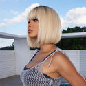 Human Hair Wigs with Bangs
