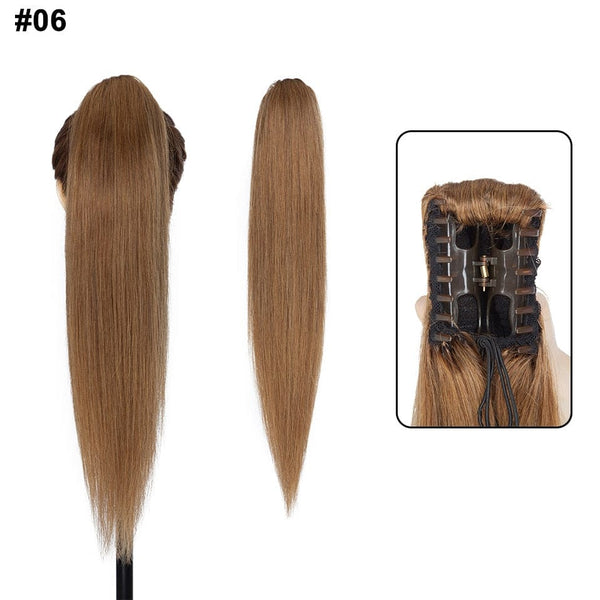 Stylonic Fashion Boutique Ponytail Extensions #6 / 16inches 105g Human Hair Ponytail Extension Human Hair Ponytail Extension - Stylonic 