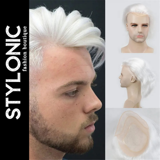 Stylonic Fashion Boutique Toupee Human Hair White Wigs Human Hair White Wigs - Stylonic Wigs