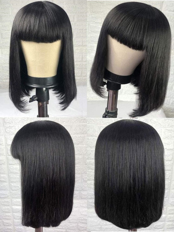 Stylonic Fashion Boutique Human Hair Wigs Human Hair Wig With Bangs Human Hair Wig With Bangs - Stylonic Fashion Boutique