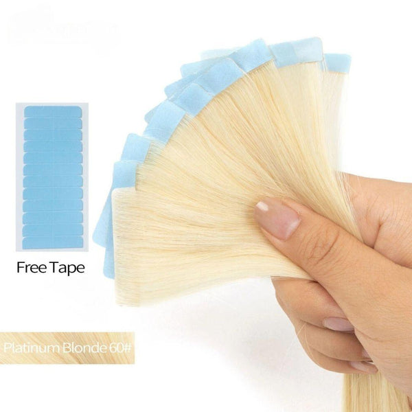 Platinum Blonde Tape In Extensions