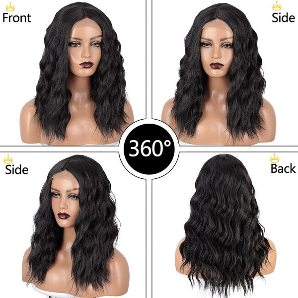 Stylonic Fashion Boutique Lace Front Synthetic Wig Lace Front Black Wig Lace Front Black Wig - Stylonic Wigs