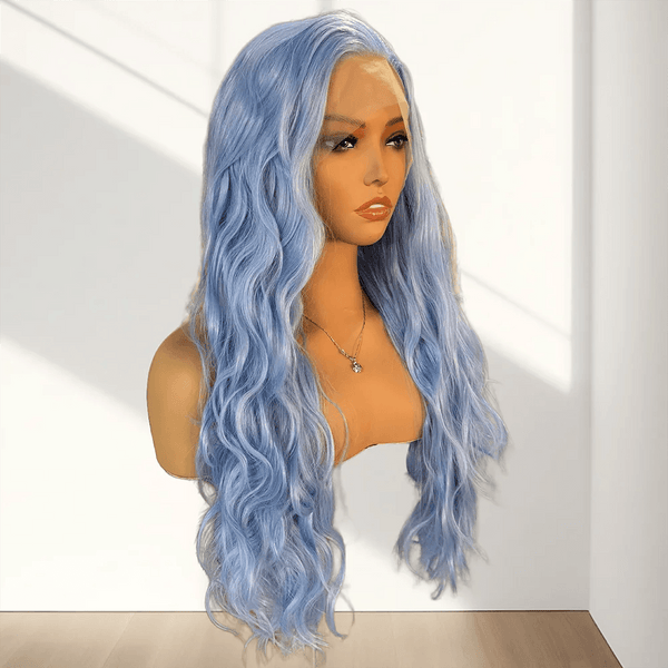 Wavy Blue Wig