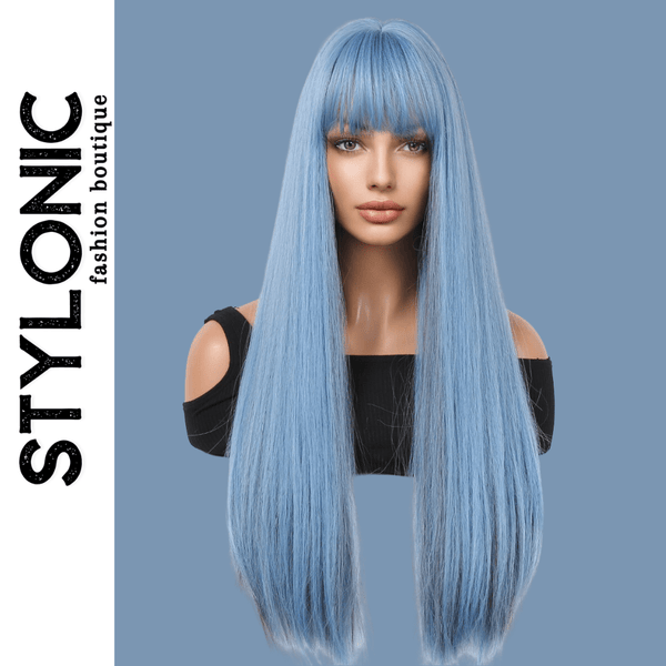 Stylonic Fashion Boutique Synthetic Wig Light Blue Cosplay Wig Light Blue Cosplay Wig | Blue Wigs | Stylonic Fashion Boutique